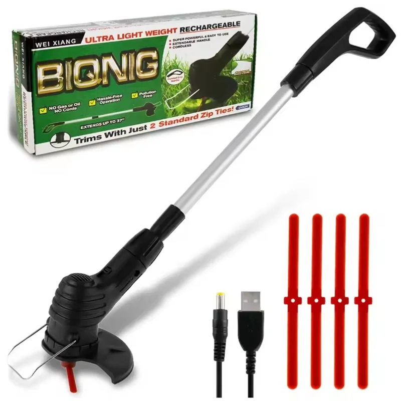 AT02-Convenient Household Lawn Mower With Rechargeable Lithium Battery, Ideal For Garden Weeding