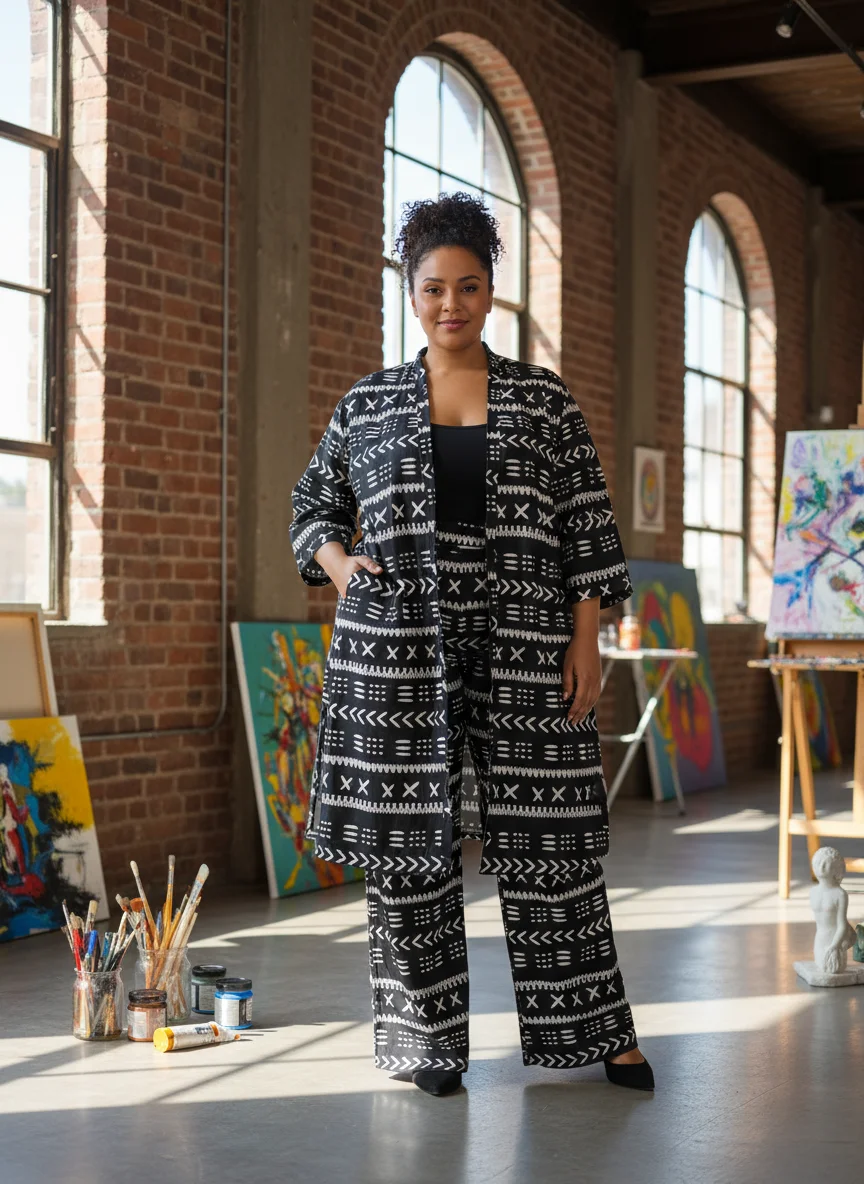 Conjunto de pantalones de manga corta de moda de talla grande para mujer