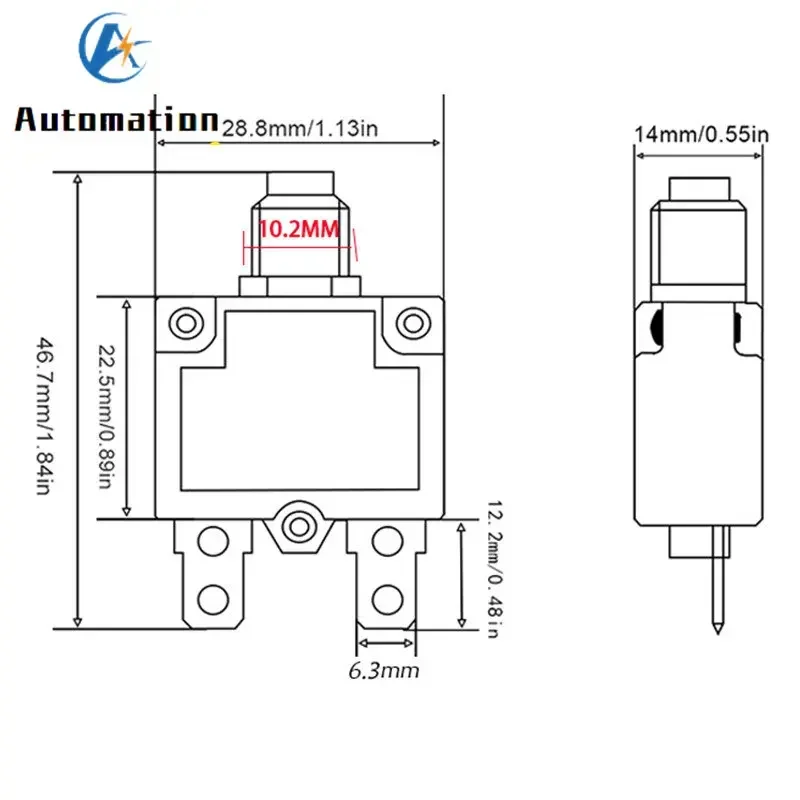 5Pcs 2A 3A 5A 6A 7A 8A 10A 15A 20A 25A 30A Circuit Breaker Overload Protector Switch Fuse Waterproof Cap