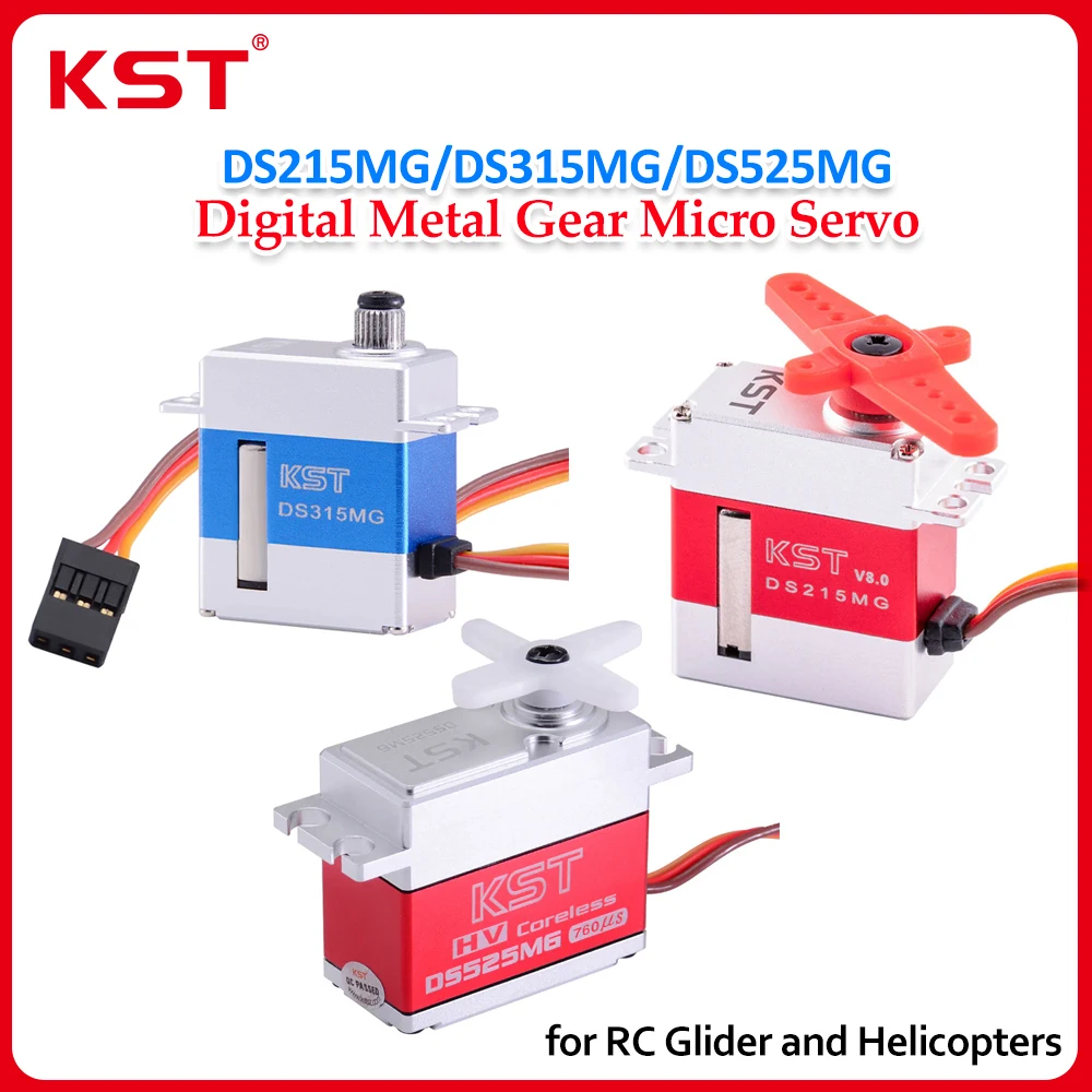 KST DS215MG/ DS315MG /DS525MG V8.0 Digital Metal Gear Micro Servo for RC Glider and Helicopters DIY Parts