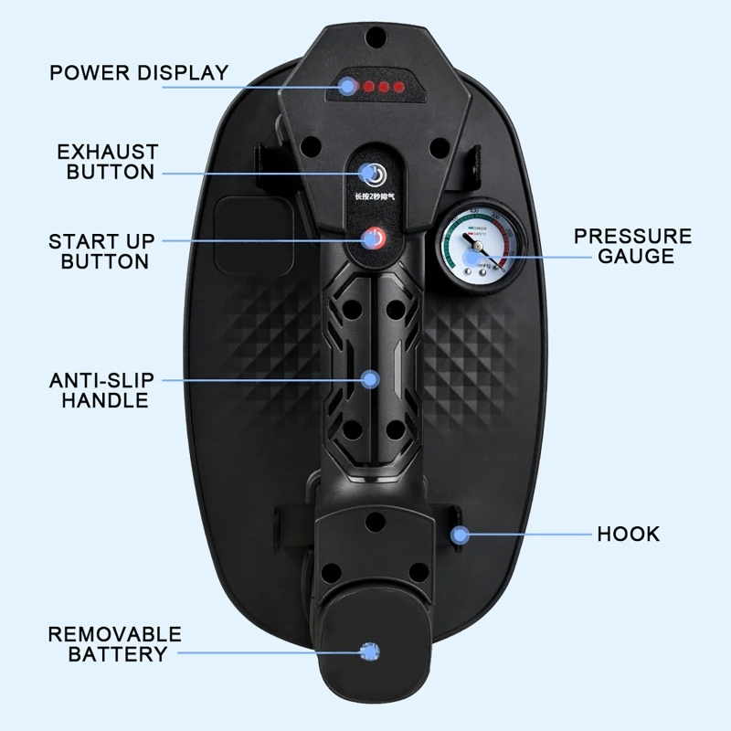 Imagem -03 - Ventosa a Vácuo Elétrica Levantador Pesado Display Granito Vidro Telha Otário Bomba de ar Ferramenta de Elevação Carregador de Bateria Carga 220kg