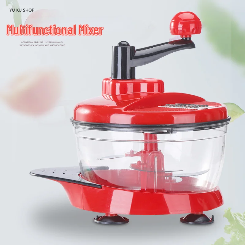 

Mixer Food Processor Kitchen Manual Powerful Egg Blender Meat Grinder Vegetable Chopper Shredder Stainless Steel Blade Cutter