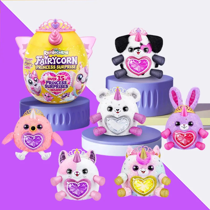 

ZURU RainBocorns Cloud Wave Unicorn Magic Egg Crown Princess Elf Series Mysterious Plush Blind Box Toy Children's Gift