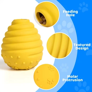 Interactive Dog Toys Detachable Dog Tug of War Toy with 2 Rings Natural Rubber Dog Chew Toys Suitable  Large Dogs  Teeth 2