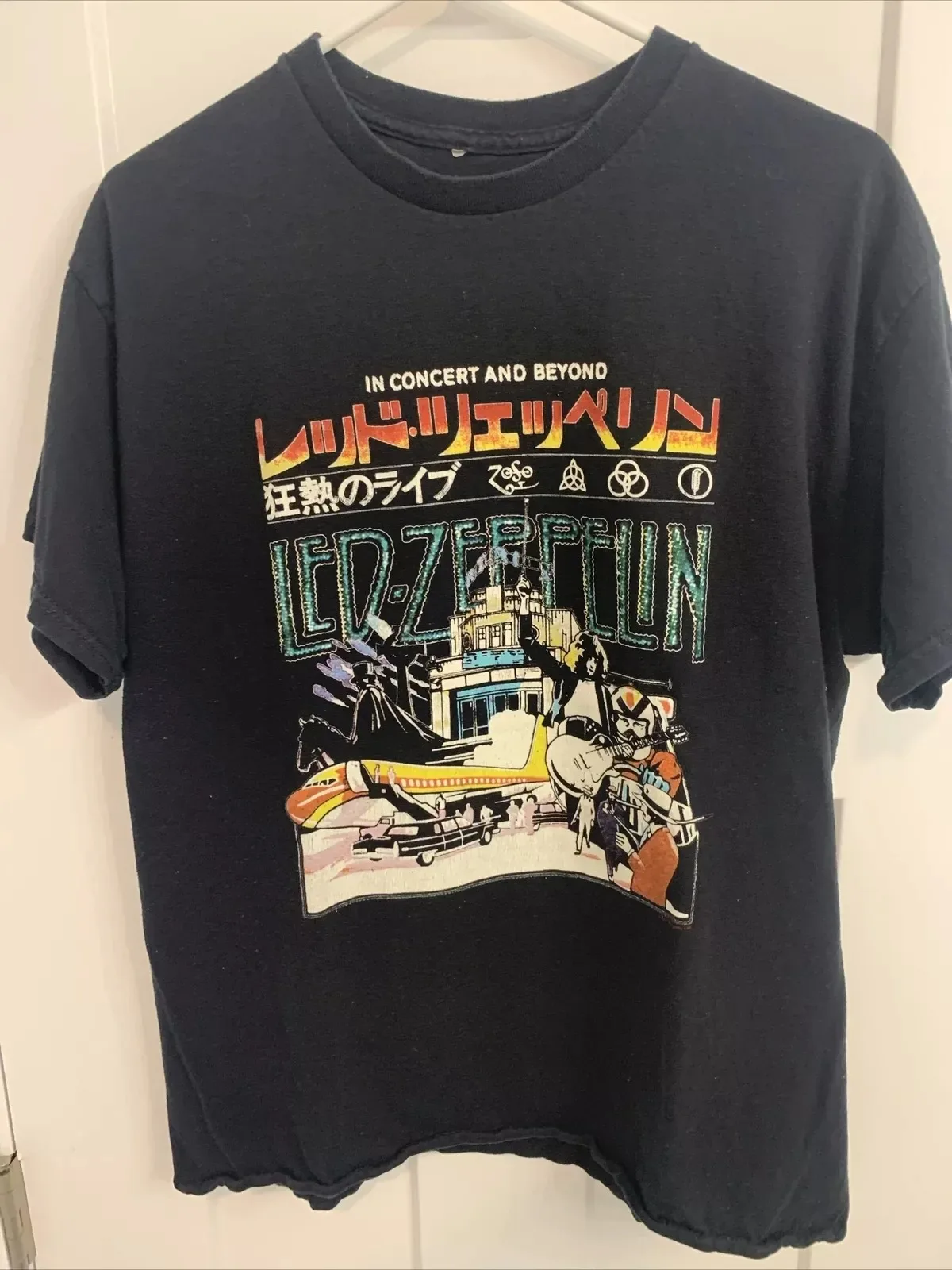 Led Zeppelin T-shirt Männer Frauen Rock Band Tour Übergroßen Y2k T Shirt doppelseitige Casual Baumwolle Lose Hohe Qualität männliche Kleidung