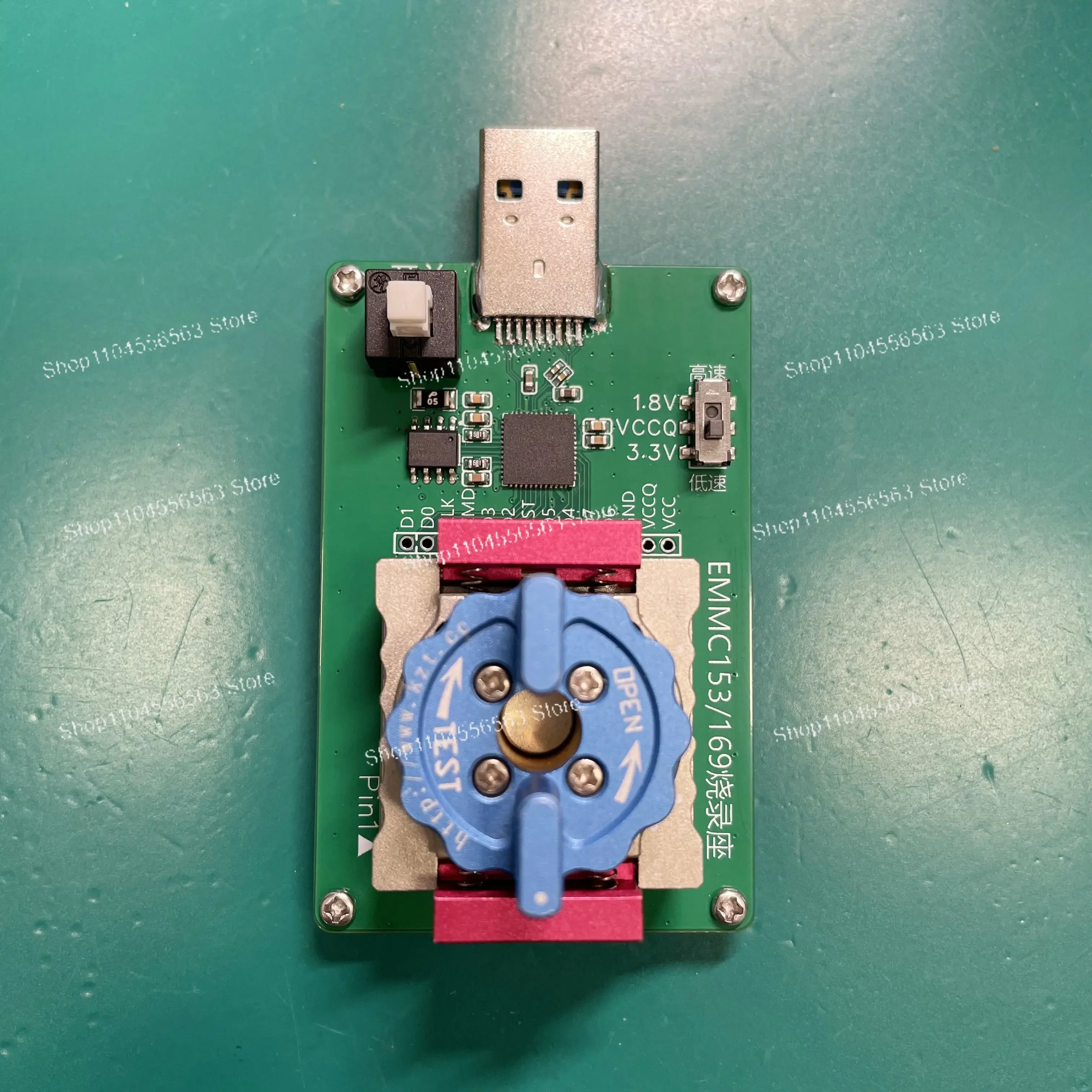 

EMMC153/169 USB 3.0 Programming Adapter - High-speed ISP Flash Programming Test Bench, Equipped with GL3227E/GL3224E Chips