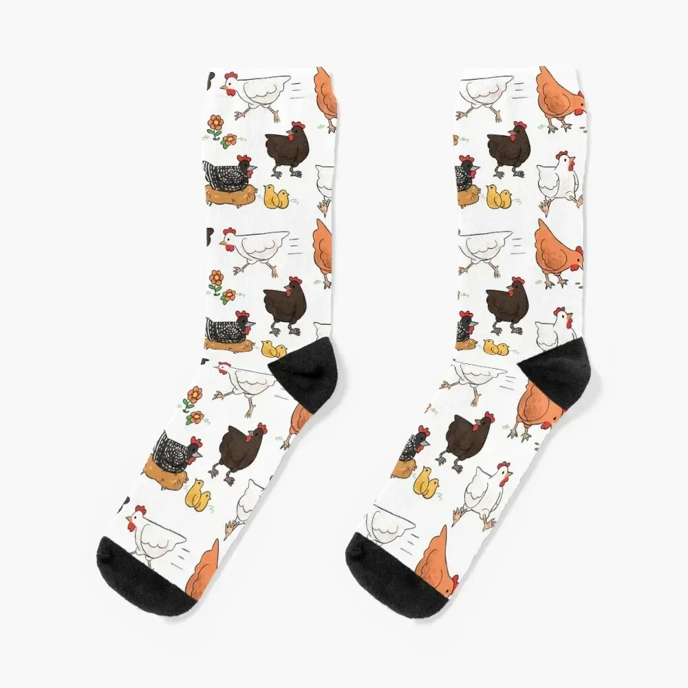 chickens Socks Stockings compression christmas stocking basketball short Women's Socks Men's