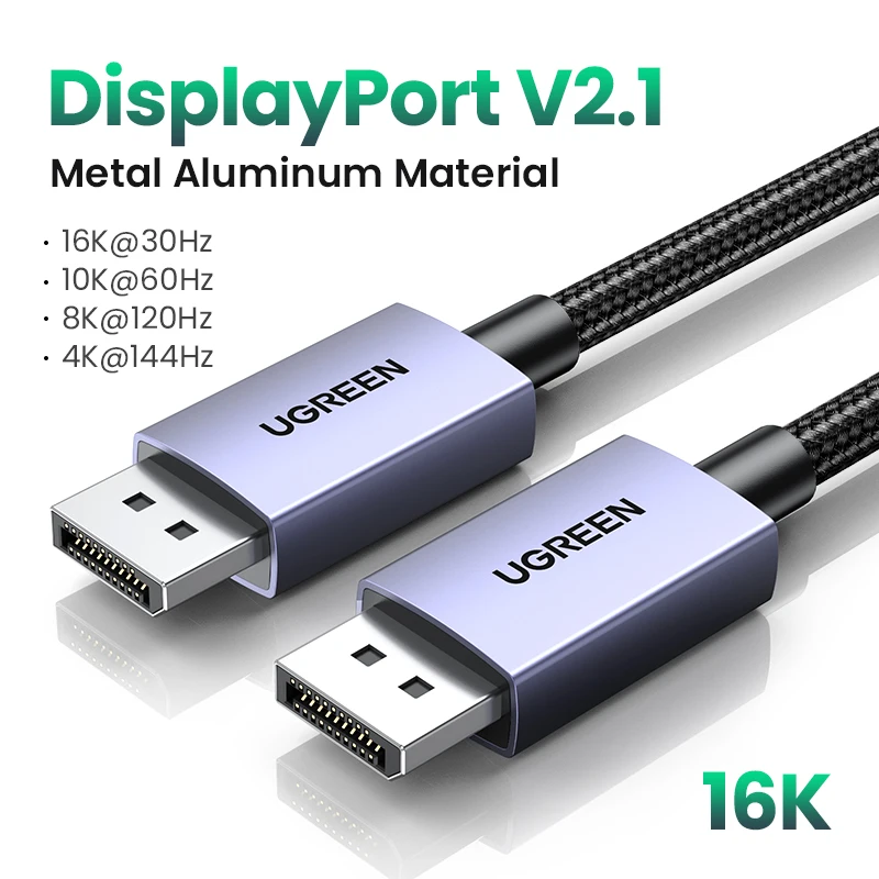UGREEN 16K DisplayPort 2.1 кабель для высококачественной передачи видео — фото товара
