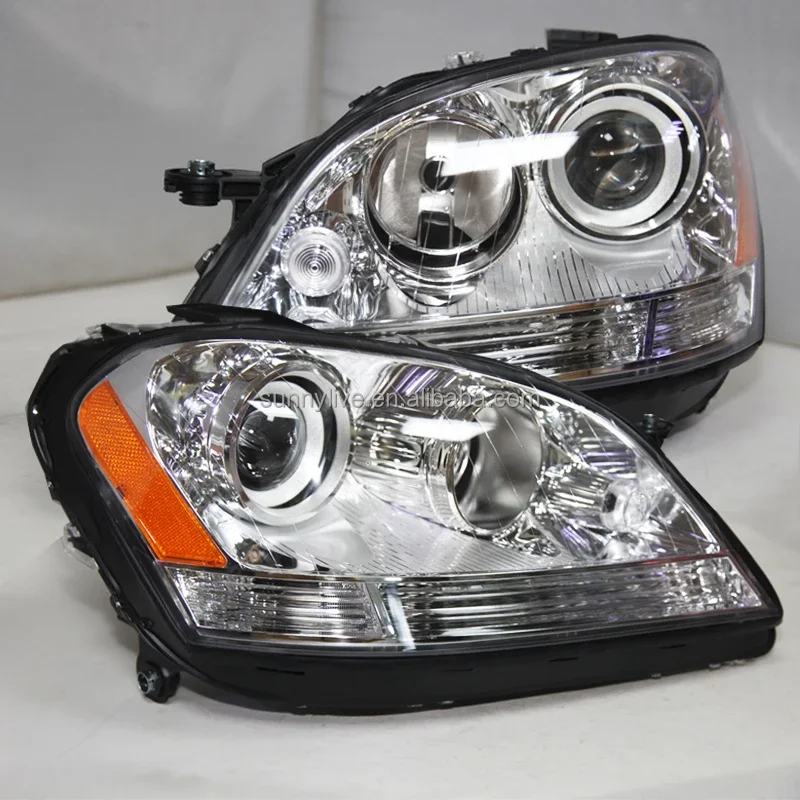 For Mercedes-Benz W164 ML280 ML320 ML350 OEM Head Light 2005-2008 Year With Yellow Reflector