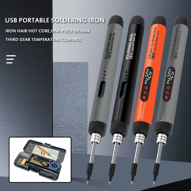 Lutownica USB mini mały zestaw do lutowania przenośny interfejs typu C 800mAh bateria regulowana temperatura