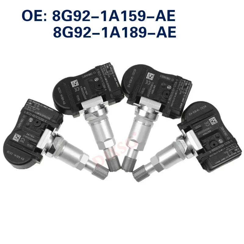 

Комплект из 4 датчиков давления в шинах TPMS для Ford S-AMX, Galaxy II, WA6, Mondeo IV, 433 МГц, 8G92-1A189-KB, 8G921A189KB, 8G92-1A159-AE