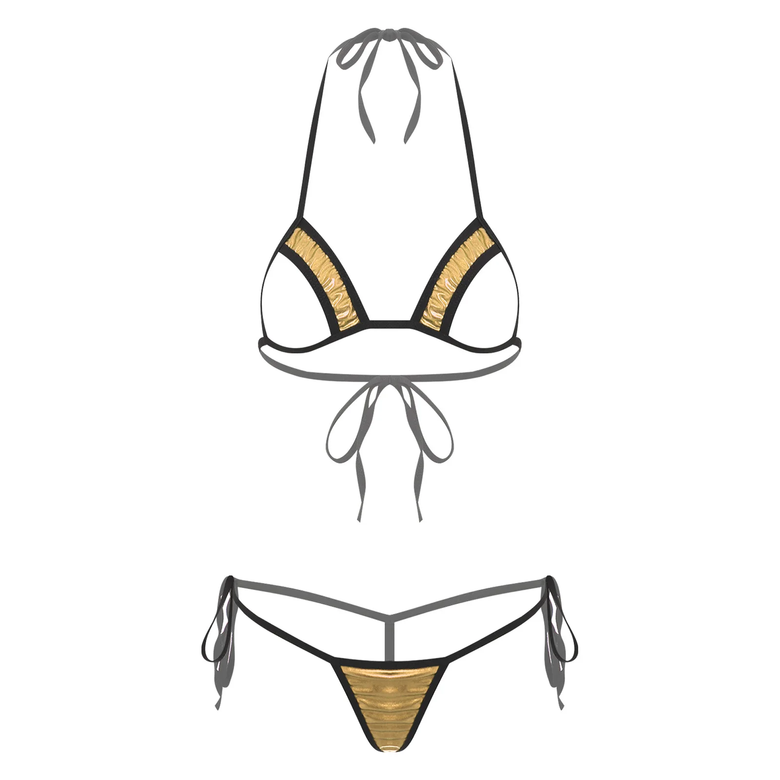 

Женское нижнее белье для взрослых с открытыми чашками, бюстгальтер с открытой грудью и стрингами на шнуровке с Т-образной спинкой, искушение, костюм для эротического свидания, ночное белье