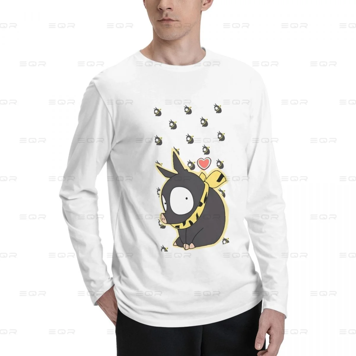 Ranma Nibun Nouchi men Cotton Digital Direct Spray printed long sleeved T-shirt,fashion Unisex Tees