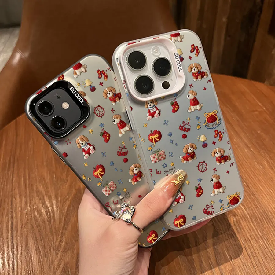 아이폰 17부터 11 프로 맥스 플러스까지 사용 가능한 푹신한 강아지 폰 케이스