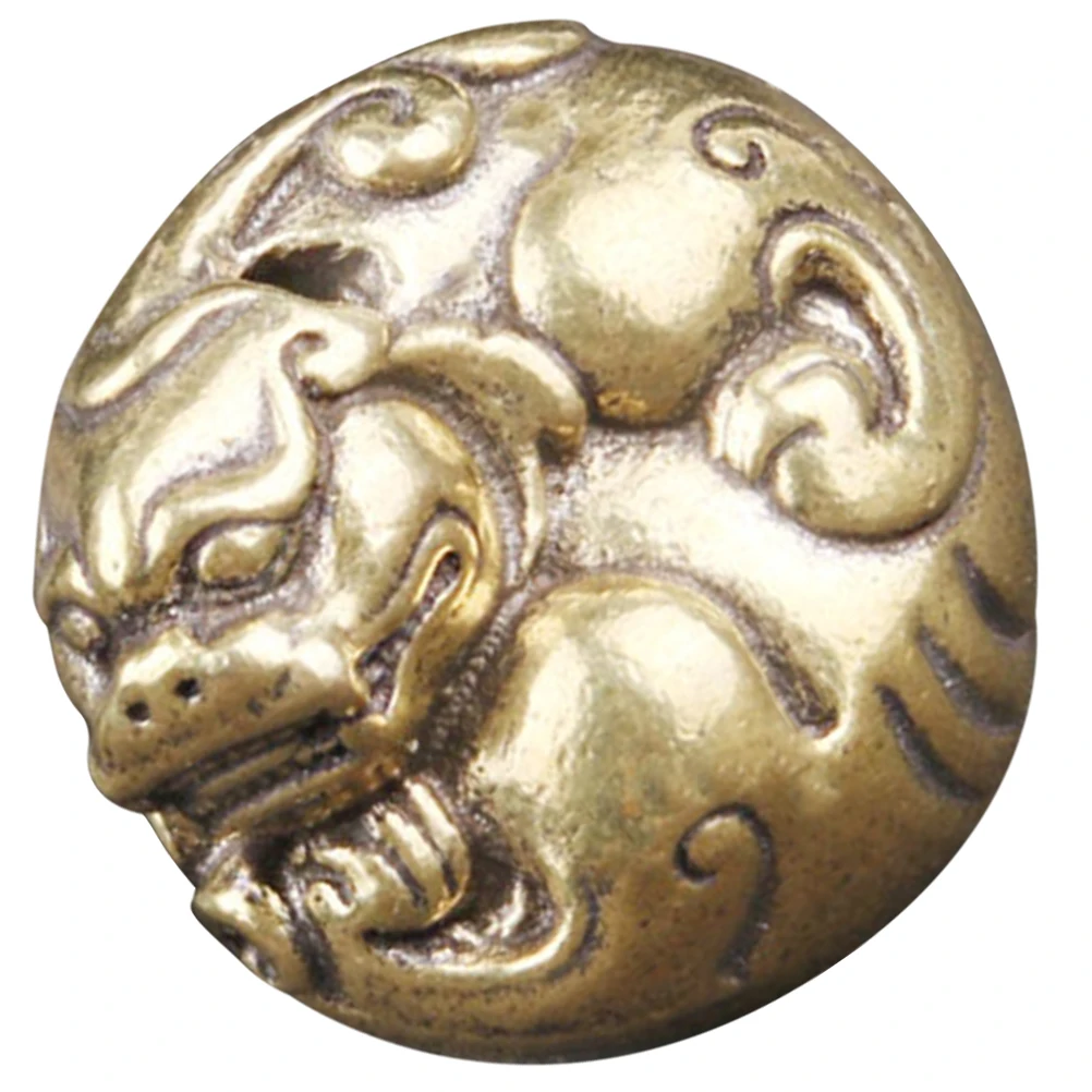 

Brass Pixiu Ball Charm Pendant Retro Keychain Decorative Hanging nament Lightweight Portable DIY Animal Shape Jewelry Miniature