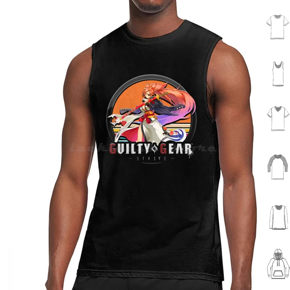 Baiken Tank Tops Vest Sleeveless Guilty Gear Guiltygear Anime Guilty Gear Fighting Game Manga Strive Guilty Gear Anime