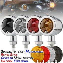 Luz de señal de giro para motocicleta, lámpara Retro intermitente para Harley Davidson, Honda, Yamaha, Bobber, Chopper, 2 uds.