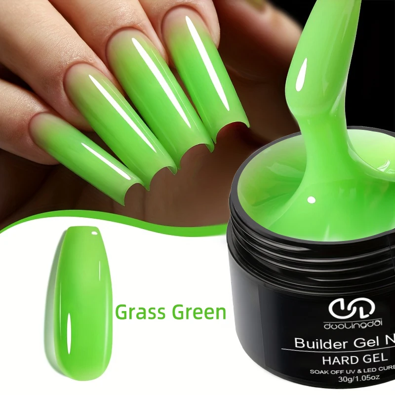 Duolingdai Staubiges Rosa Nude Gel Nagelverstärker 30G Burgunderroter Schimmer UV-Gel für Nagelverlängerung
