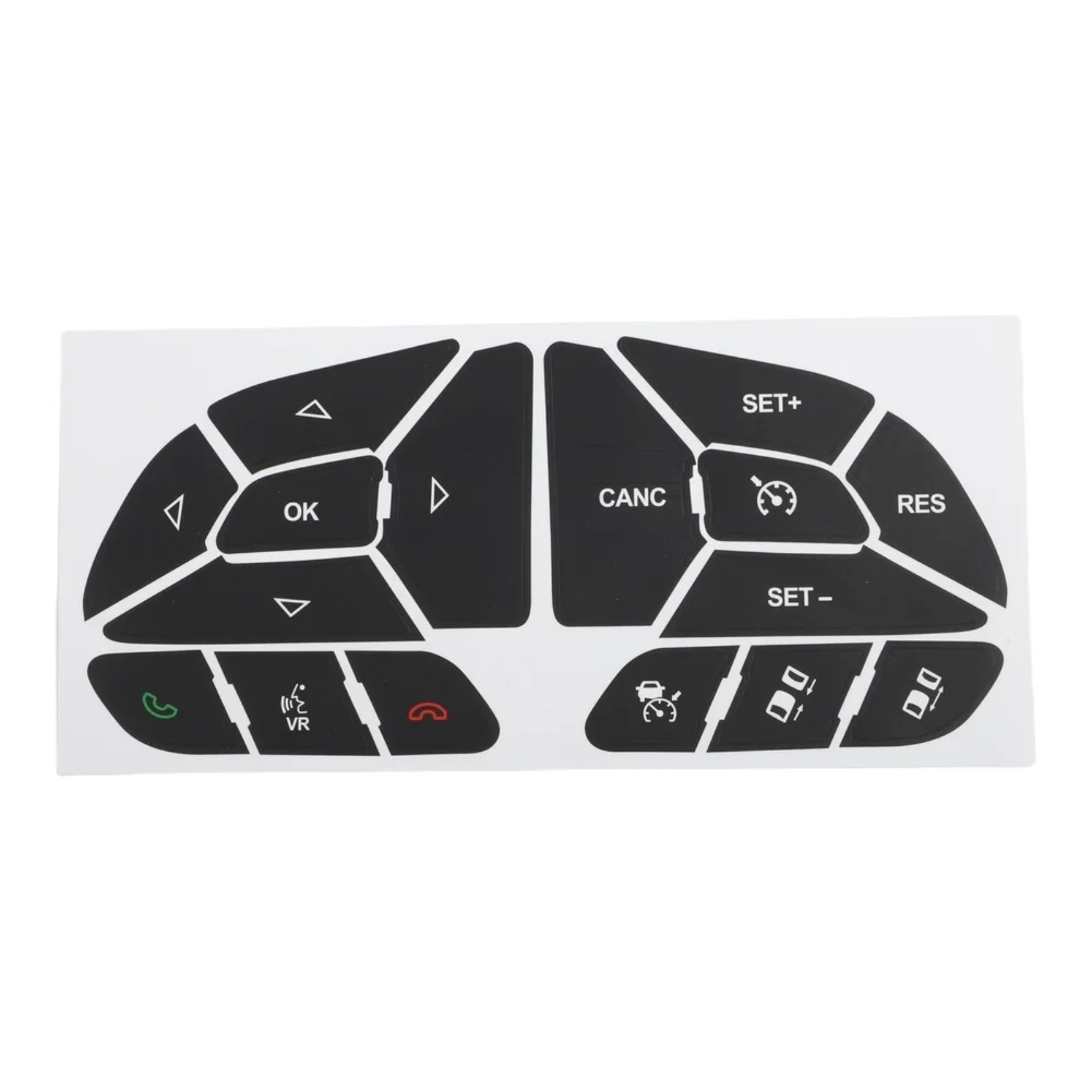 Steering Wheel Button Vinyl Overlay Sticker for Jeep For Cherokee (2014-2021) and For Commander (2015-2019) Interior Use