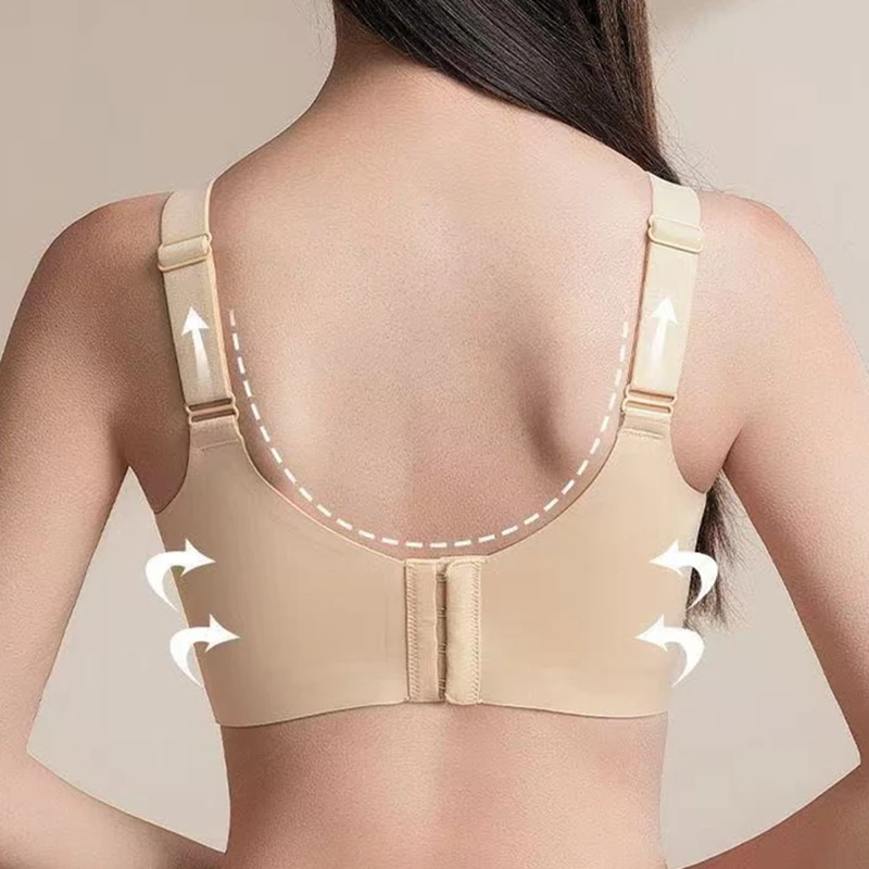 KUCLUT M-4XL Large Size Seamless Bra, No Steel Ring, Small Breast Gathering, Big Breast Reducing, Female Underwear