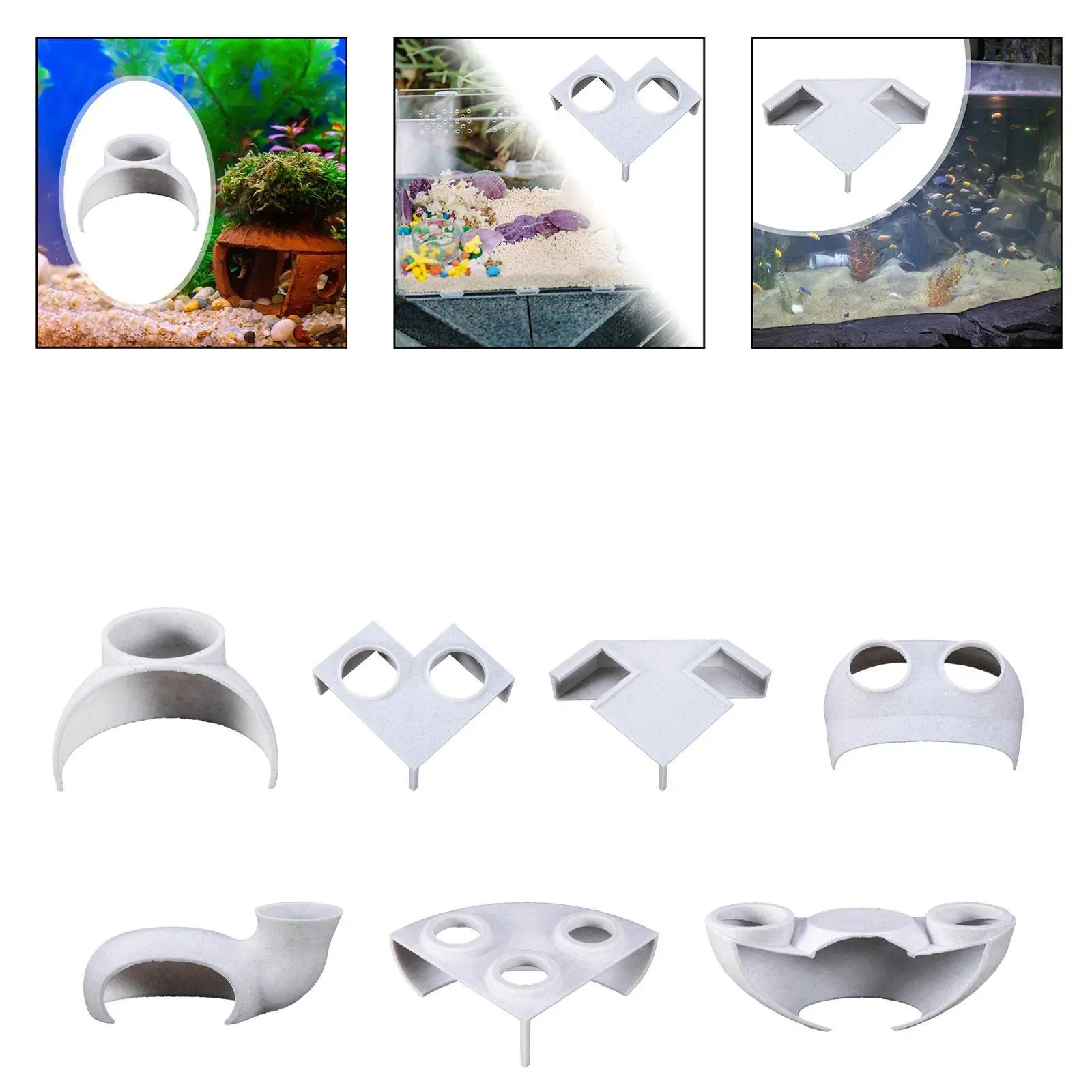 Aquarium Underground Tunnel Aquarium Cave, Play Loaches Shelter, Rest Landscaping Fish Tank Decoration, Fish Hideout for Shop