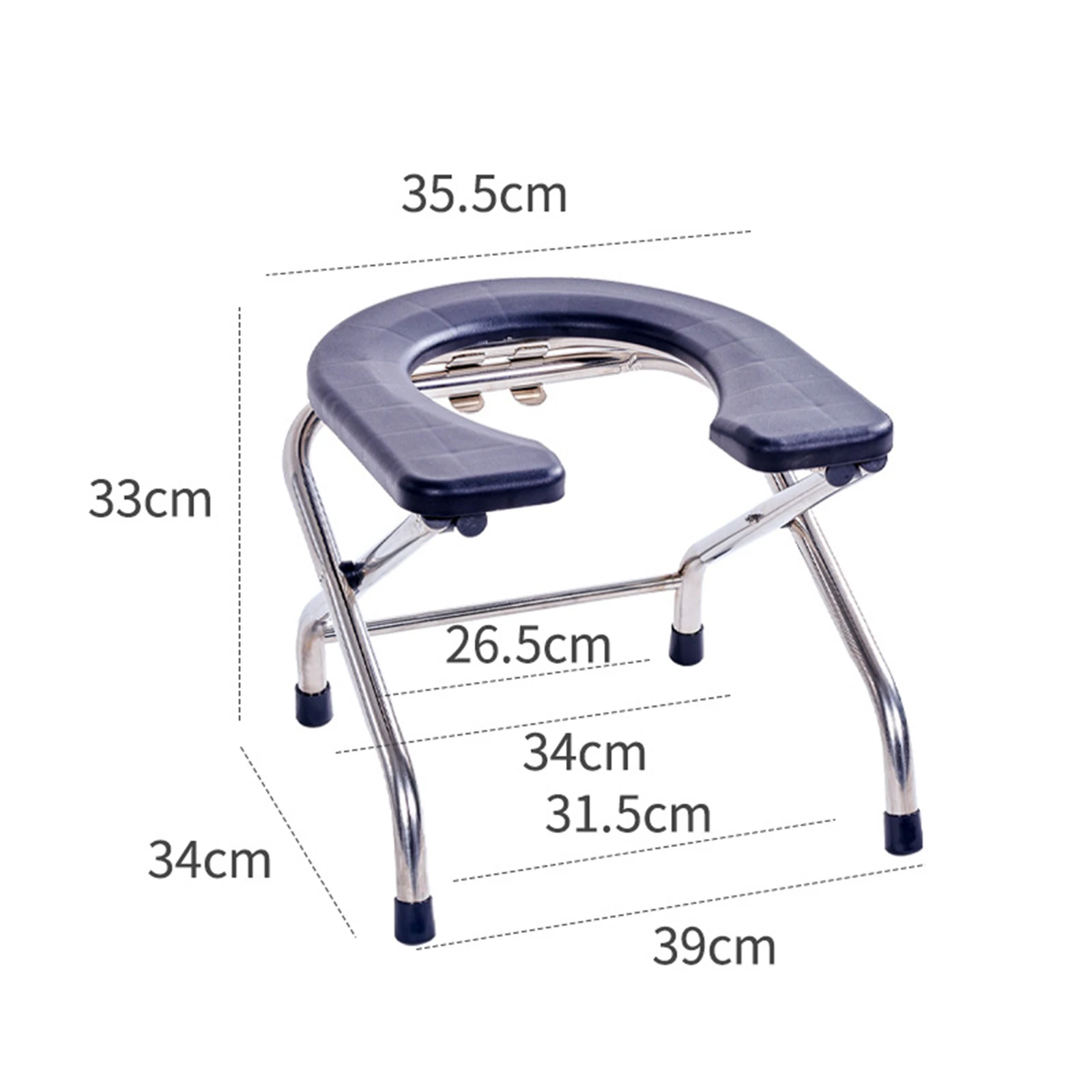 Toilet Seat for Bathroom Trong Bearing Capacity Comfortable Stable Bottom Shower Chair Washable Frosted Seat Board Commode Stool images - 6