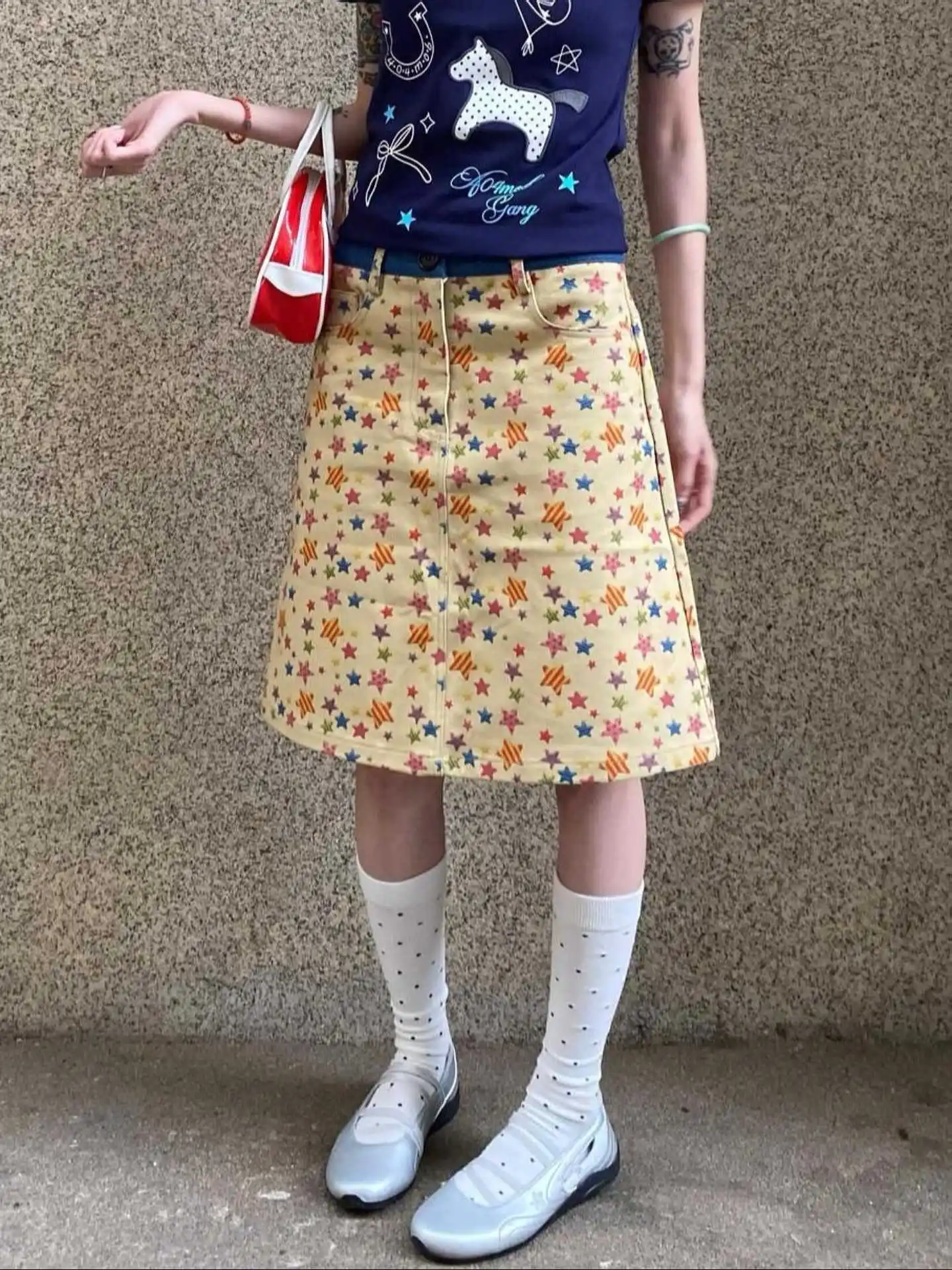 Summer Women Midi Skirts Denim Skirts 2000s Aesthetic Korean College Style Y2k Abi American Retro Harajuku Shoujo Jean Skirt New view 4