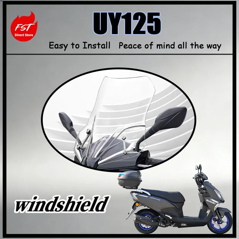 FOR UY125 Scooter Streamlined Thick Front Windshield Upgrade Part Elegant Appearance Upgrade Accessory for Scooters