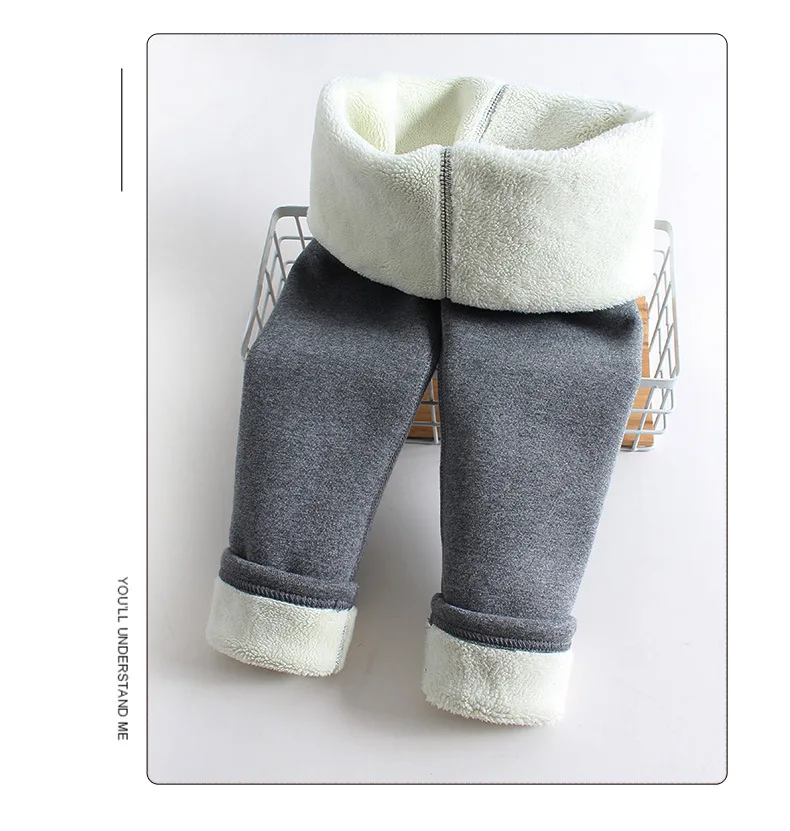 Mädchen Leggings Kinder Kleidung Winter Mädchen Fleece Leggings Thermo Hosen Warme Kinder Einfarbig Einfache Casual Hosen – Detail 17