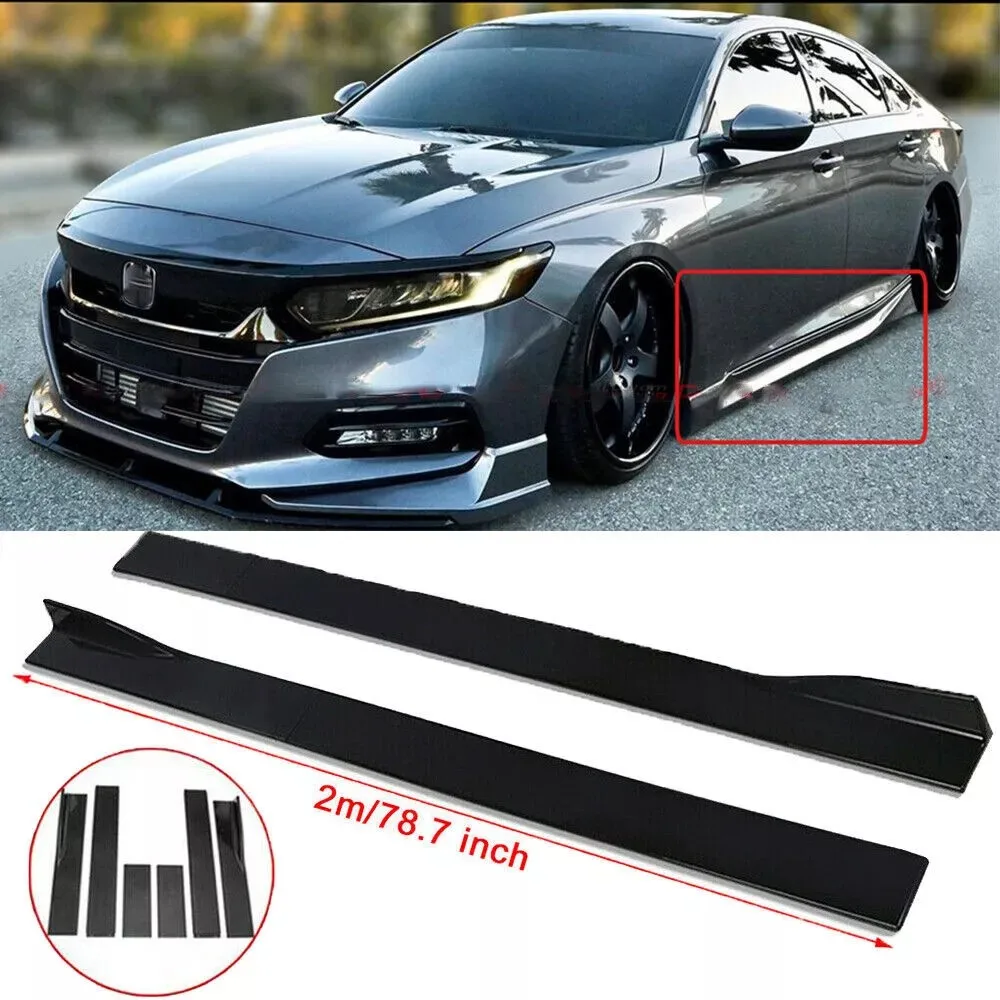 

6pcs/set Universal Car Side Skirt 2m Winglet Splitters Lip Side Spoiler For BMW For Audi For VW For Honda For Benz