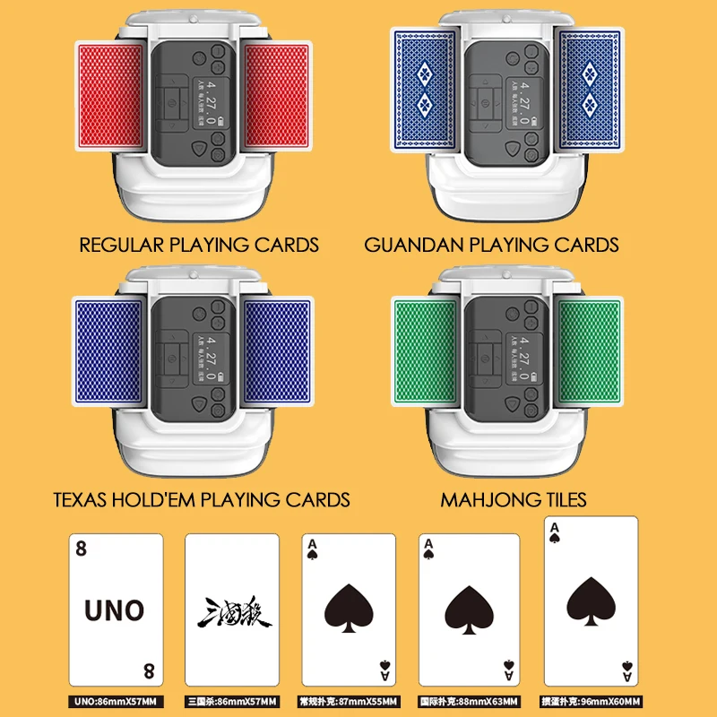 4 Decks Playing Cards Shuffling Dealing Machine Rechargeable Electric Automatic Card Shuffle Dealer with 4PCS Wireless Buttons view 6