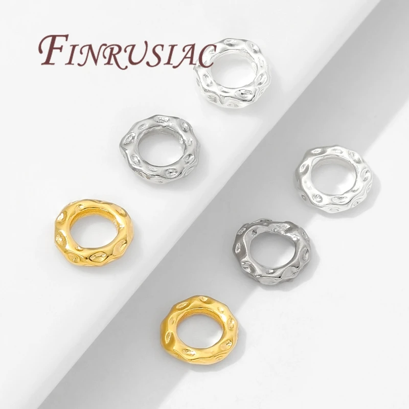 Separatoren für Armbänder, 18 Karat vergoldet, 5,7 mm, 7,7 mm, Abstandsperlen, Schmuckzubehör, Perlentrenner, Metallperlen, DIY-Zubehör – Detail 15