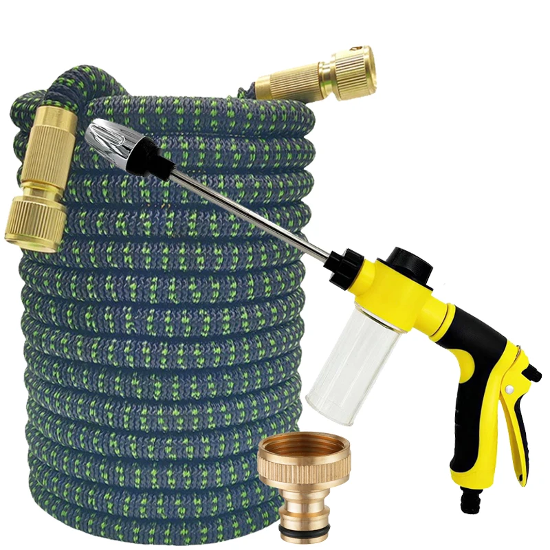 

Садовый расширительный и расширительный шланг 3X, водяной пистолет для очистки пены высокого давления, принадлежности для орошения сада, инструменты для мойки автомобилей