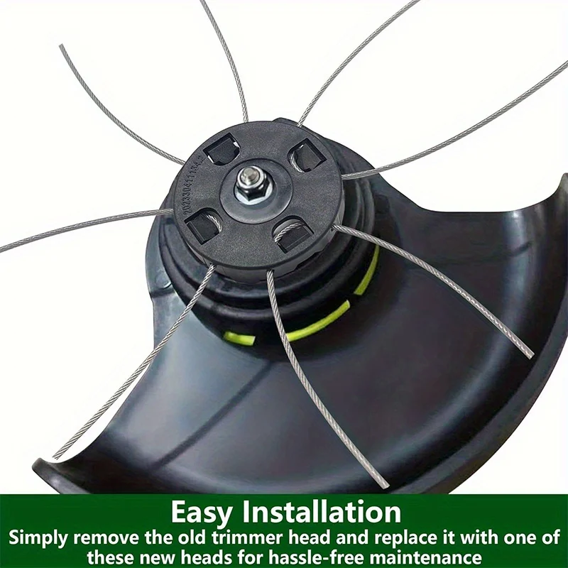 Heavy-Duty Steel Multi-Purpose Trimmer Replacement Wire Blades Kit - Sharp Curved Design for Lawn Edging, Garden Weeding