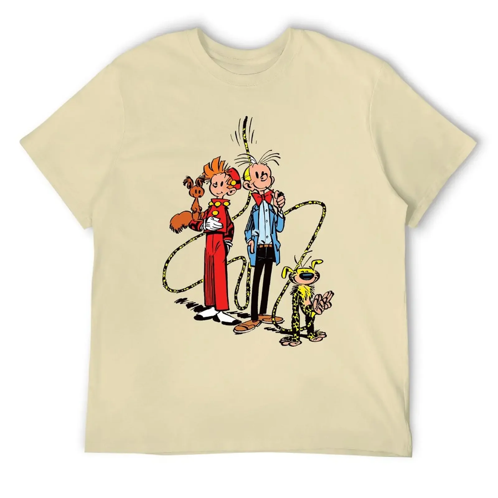 Marsupilami & Spirou ) T-shirt Fresh Motion Tshirt Top Quality Fitness Funny Novelty Eur Size