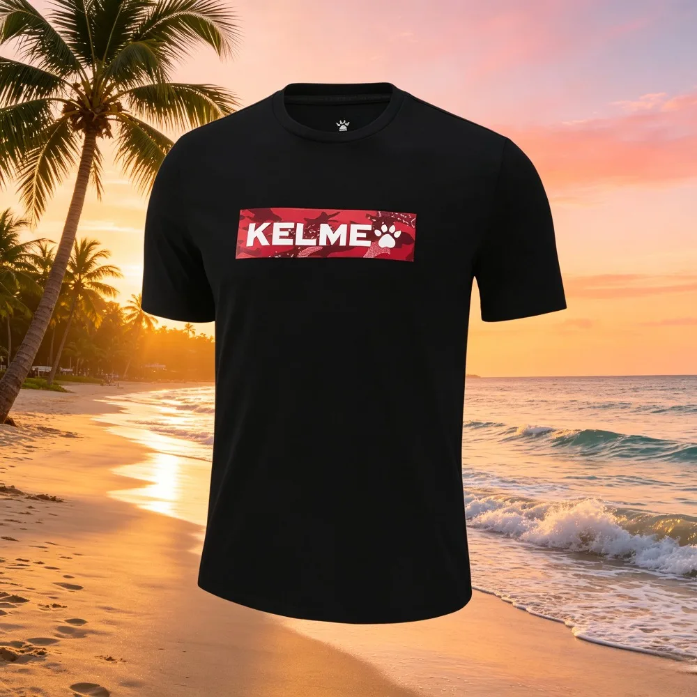 Camisa Masculina de Manga Curta KELME: Item Essencial de Estilo de Verão com Garantia de Autenticidade da Marca