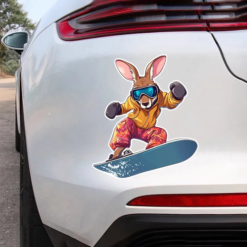 

Car Sticker Kangaroo Snowboarding Vinyl Decal Waterproof Rear Window Motorcycle Camper Bumper Truck Laptop Decoration TM124
