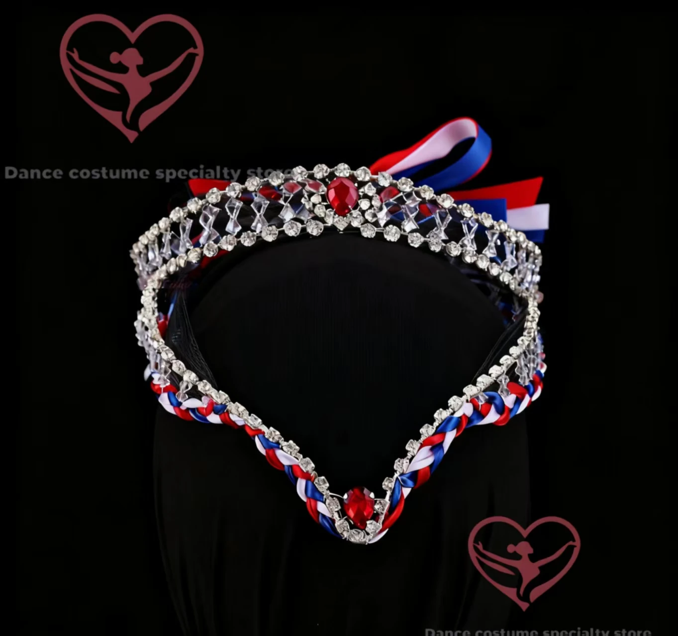 

Головной убор Dance Bunny Ballet: Solo Dance «Парижское пламя», полностью ручная работа, профессиональная повязка на голову по индивидуальному заказу, тиара для соревнований