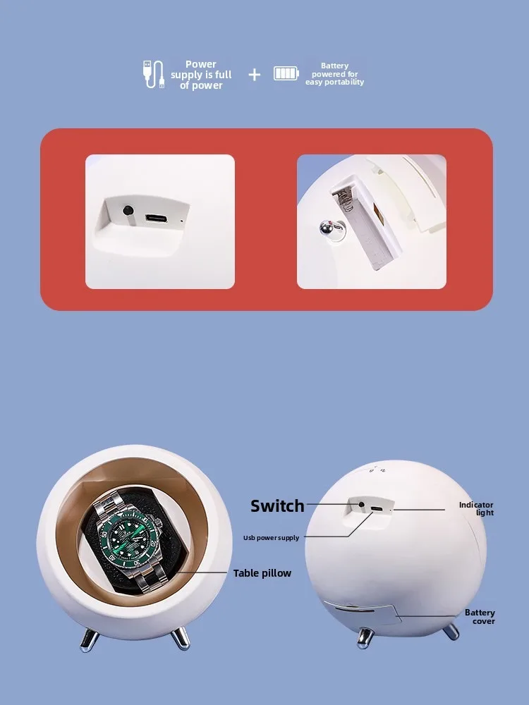 Mechanical watch, rotating watch box, household self swinging device, automatic clock shaker, watch winding storage box