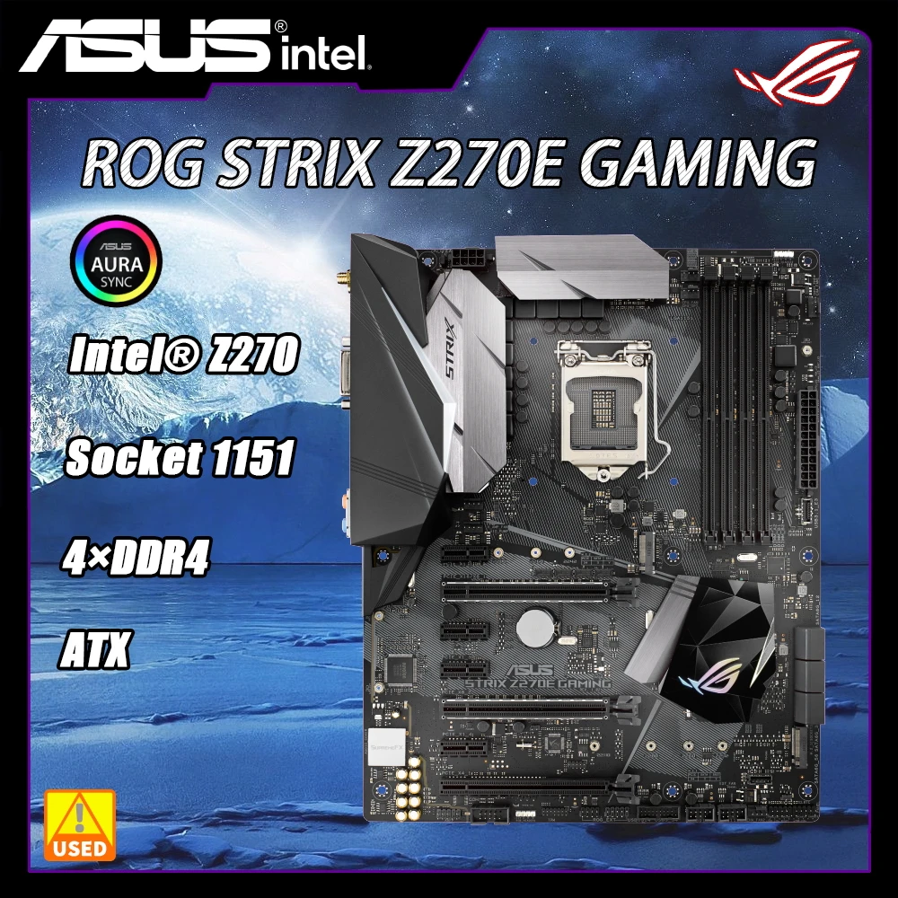 

1151 Motherboard ASUS ROG STRIX Z270E GAMING adopts Intel Z270 chip 64GB DDR4 PCI-E 3.0 M.2 ATX generation Corei7/i5/i3 SATA III