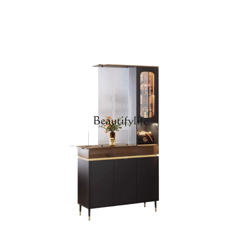 

Home entrance cabinet shoe cabinet integrated living room door light luxury screen modern simplicity