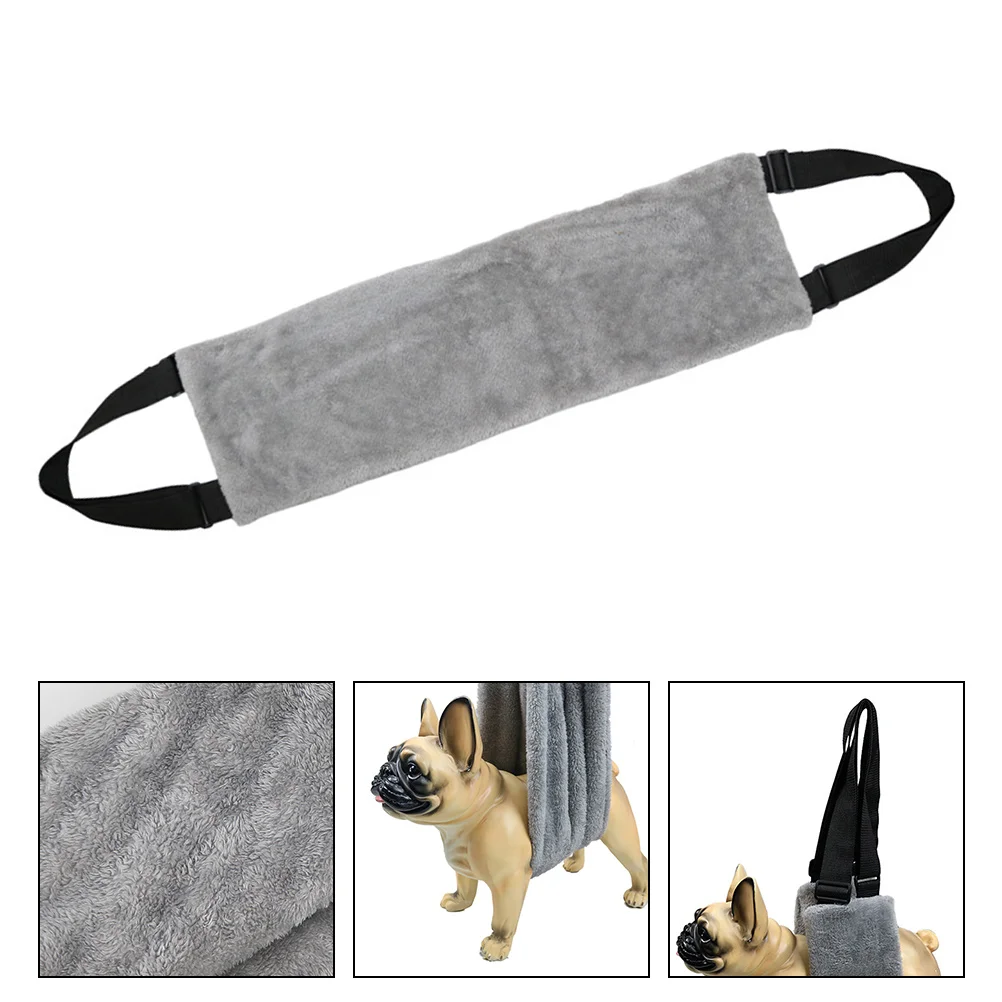 

Carrier Sling Pet Assist Belt Dog Hip Harness Support Handheld Grey Coral Fleece Assistance Strap