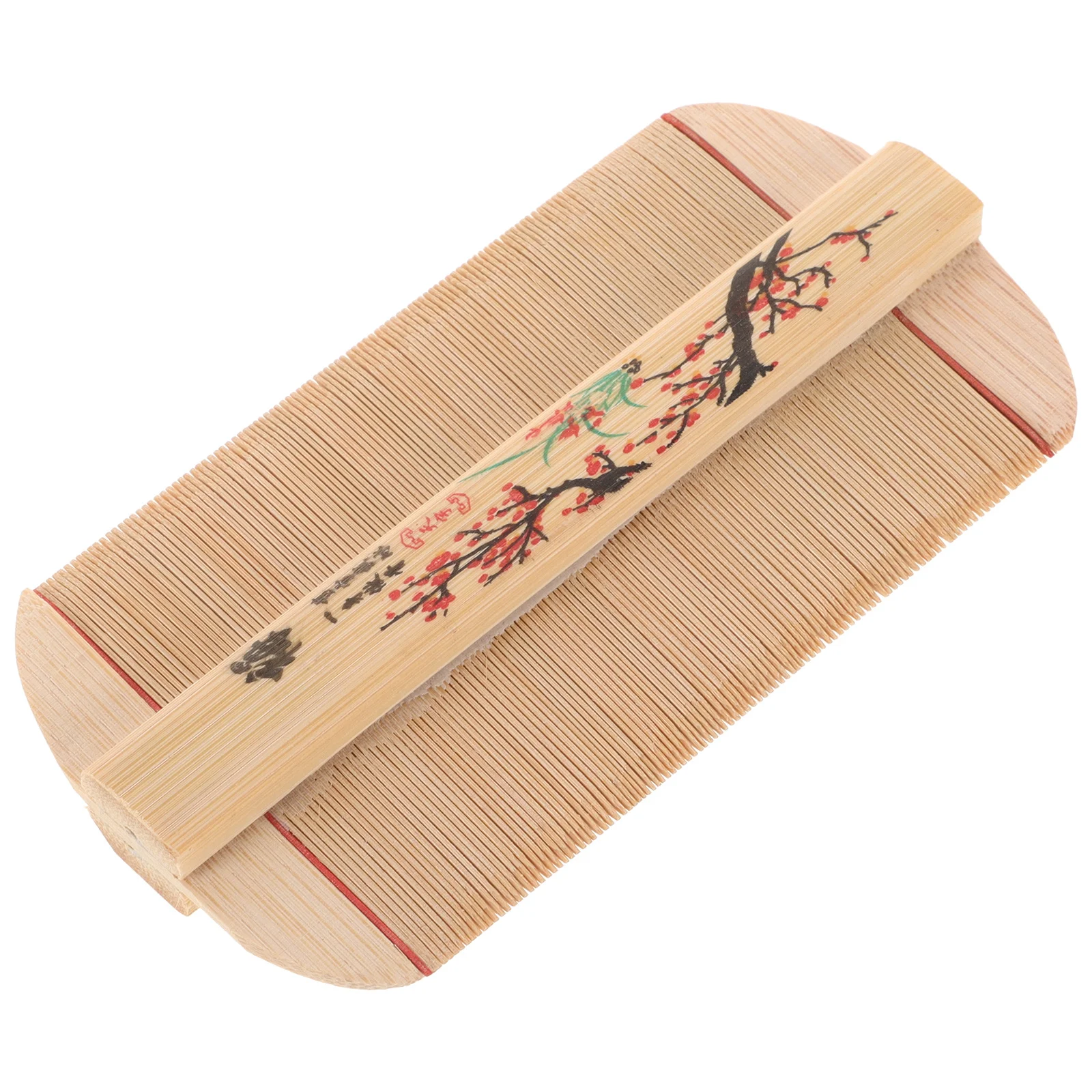 

Bamboo Dog Comb with Ultra Dense Teeth Vintage Design for Dandruff and Nit Removal Pet Hair Brush for Cats Puppies