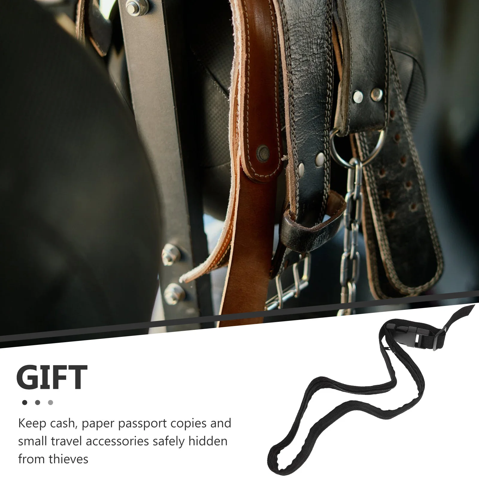 

Invisible Safety Fanny Pack Lightweight Breathable Belt for Men Women Travel Hidden Pocket Outdoor Sports Running