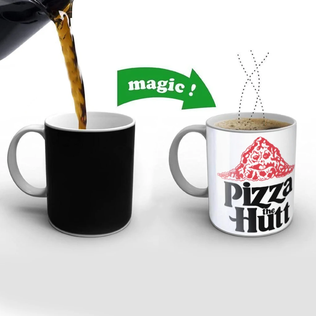 

Pizza the Hutt Creativity Change Color Chang mug Ceramic mug Hot Coffee Cup Breakfast Cup Mug Friend Gift