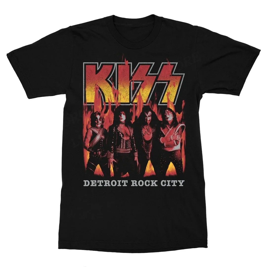 Kiss Band T Shirt uomo donna moda T-Shirt cotone Tshirt Kisss top Tees abbigliamento uomo musica Rock Camisetas Hombre top