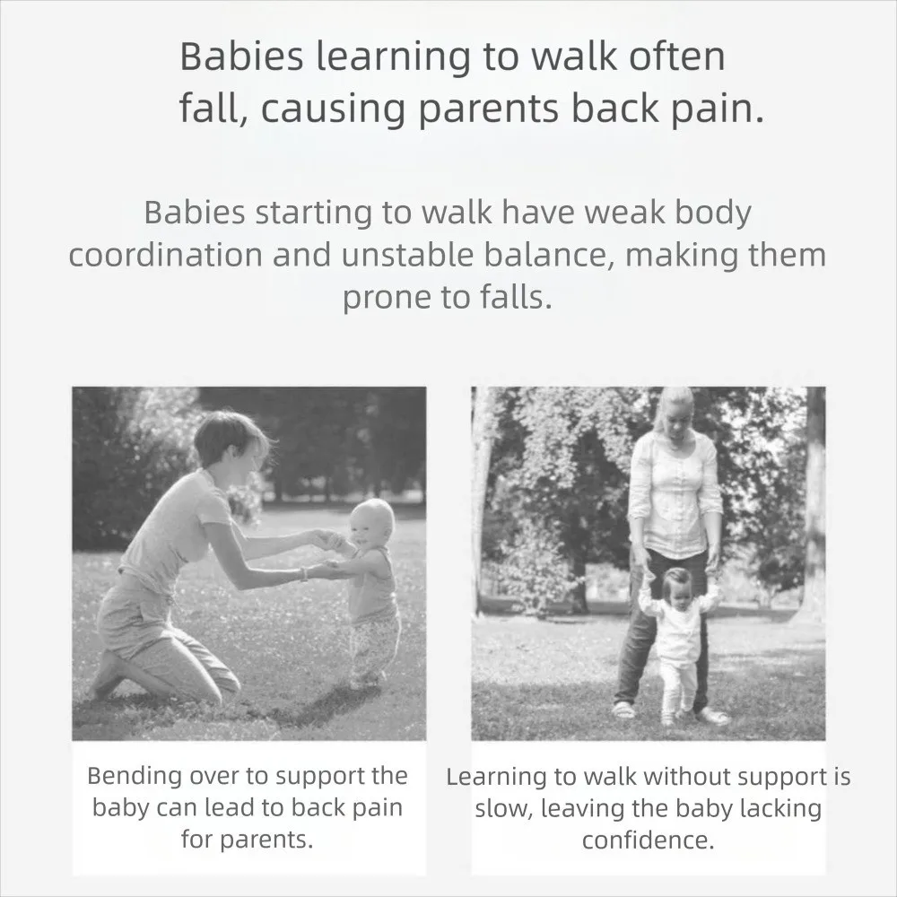 

Safety Infant Walker Harness Breathable Handheld Learning Walk Support Assist Trainer Long Non-slip Toddler Assistant Belt