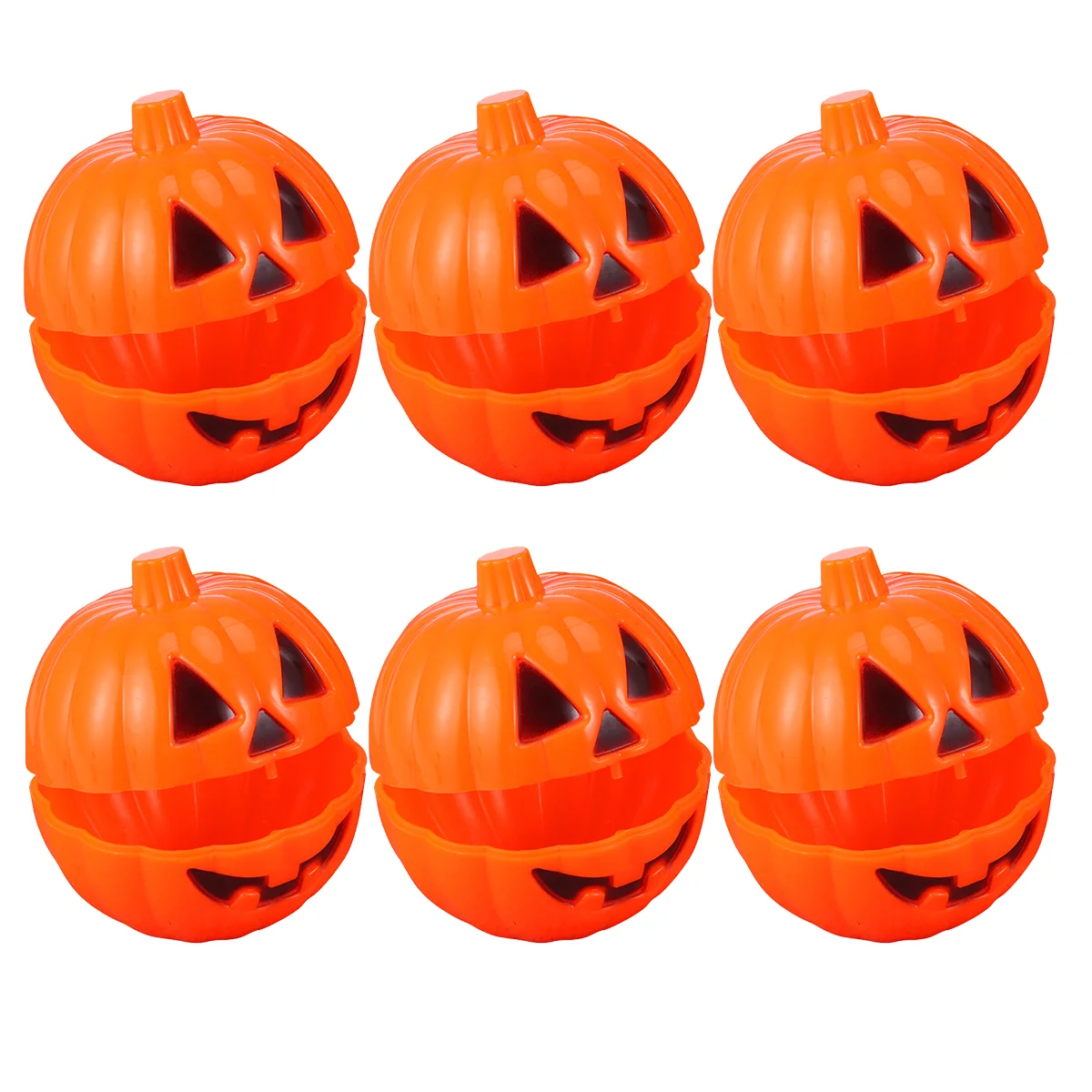 6 Pcs Halloween Small Pumpkin Props Shaped Container Containers Storage Lantern Display Window Decoration Case