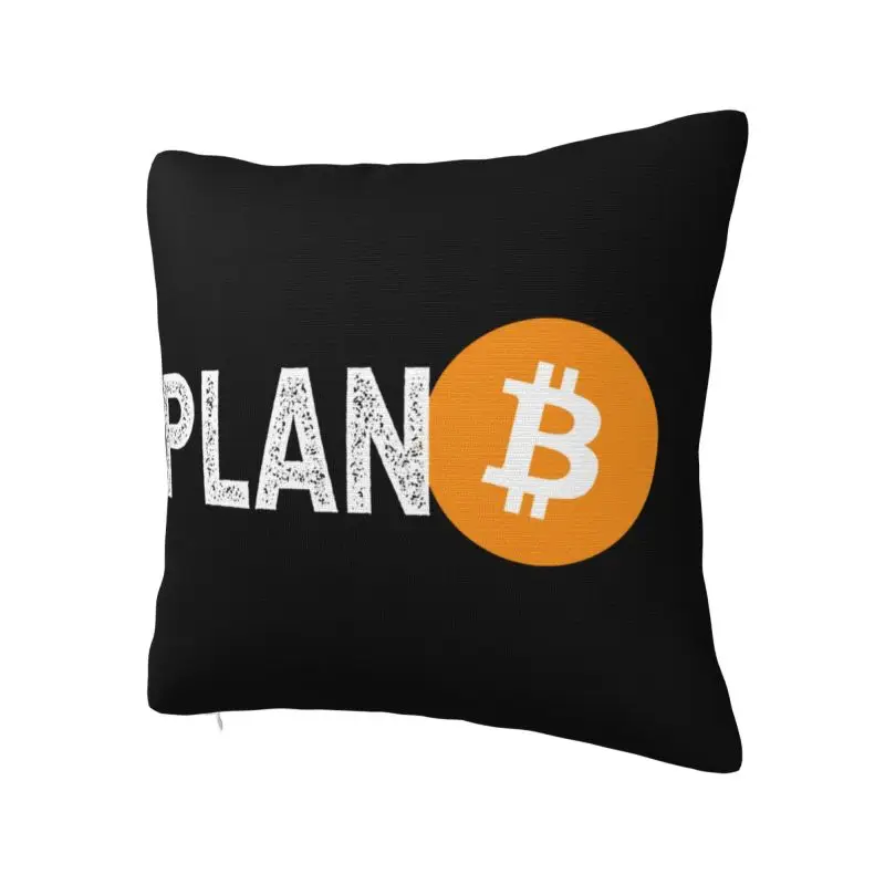 Plan Bitcoin Cushion Cover 40x40cm Plan B BTC Geek Velvet Modern Throw Pillow Case