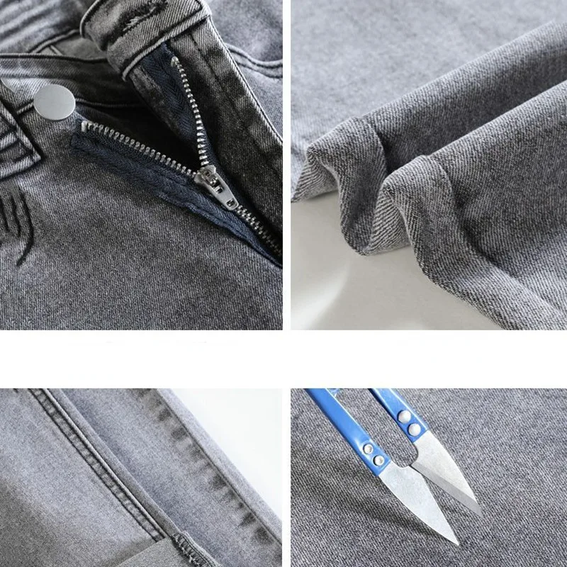 Spring Fall Skinny Denim Pants Vintage High Waist Women Ankle-length Pencil Jeans Casual Stretch Vaqueros Korean Leggings Pants